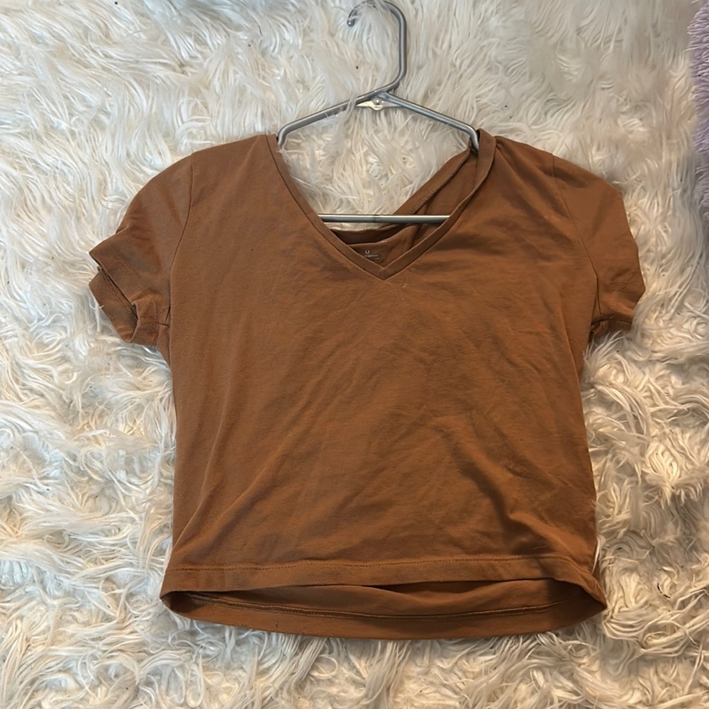 Brown crop top